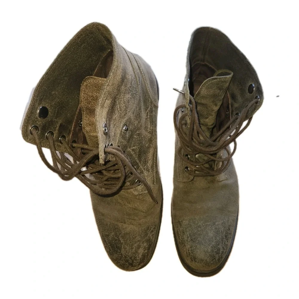 ASTON GREY Collection Leather Boot size US 10 BROOKLYN Grey Ankle‎ Boot